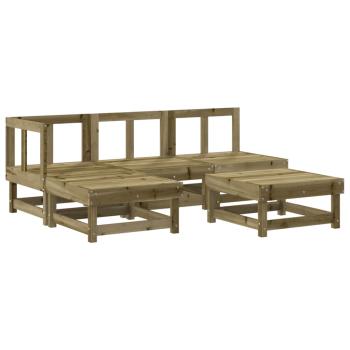 5-tlg. Garten-Lounge-Set mit Kissen Imprägniertes Kiefernholz