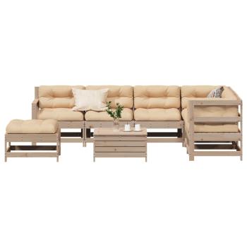 ARDEBO.de - 8-tlg. Garten-Lounge-Set mit Kissen Massivholz Kiefer