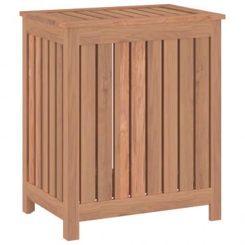 Wäschebehälter 50x35x60 cm Massivholz Teak