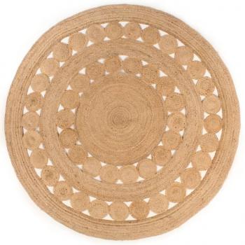 ARDEBO.de - Teppich Geflochten Jute 210 cm Rund