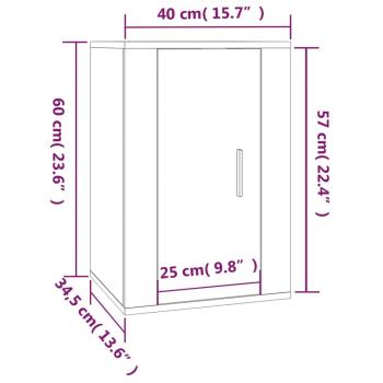 3-tlg. TV-Schrank-Set Schwarz Holzwerkstoff