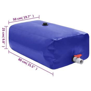 Wassertank mit Wasserhahn Faltbar 100 L PVC