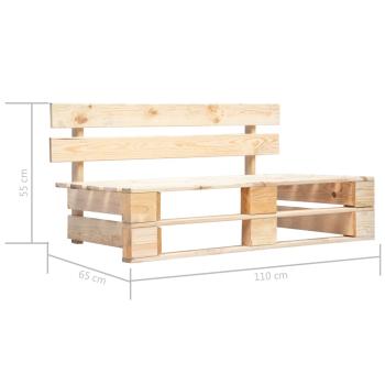 6-tlg. Paletten-Lounge-Set mit Kissen Imprägniertes Kiefernholz