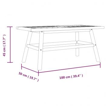 Couchtisch 100x50x45 cm Massivholz Akazie