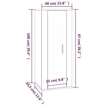 2-tlg. TV-Schrank-Set Hochglanz-Weiß Holzwerkstoff