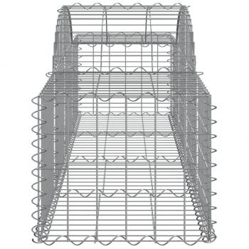 Gabionen mit Hochbogen 9 Stk. 200x50x40/60 cm Verzinktes Eisen