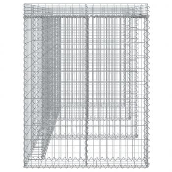 Gabionen-Mülltonnenbox 270x91x120 cm Verzinktes Eisen