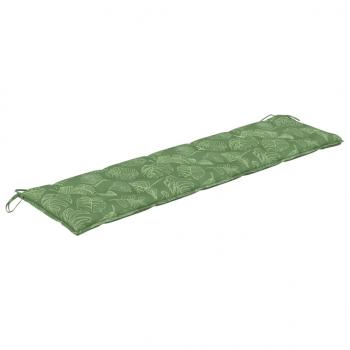 Gartenbank-Auflage Blattmuster 180x50x7 cm Oxford-Gewebe