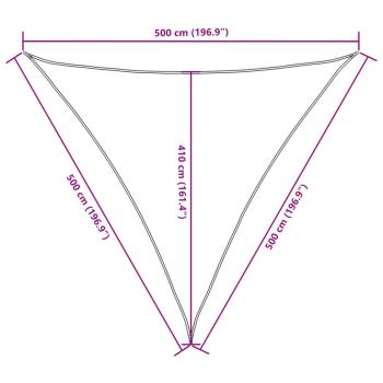 Sonnensegel Oxford-Gewebe Dreieckig 5x5x5 m Braun