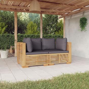 ARDEBO.de - Garten-Ecksofas mit Kissen 2 Stk. Massivholz Teak