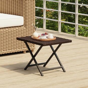 ARDEBO.de - Klapptisch Braun 45x35x32 cm Poly Rattan