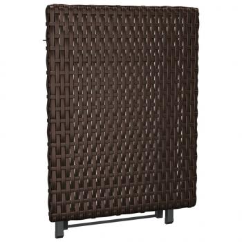 Klapptisch Braun 45x35x32 cm Poly Rattan