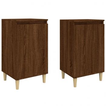 Nachttische 2 Stk. Braun Eichen-Optik 40x35x70 cm Holzwerkstoff