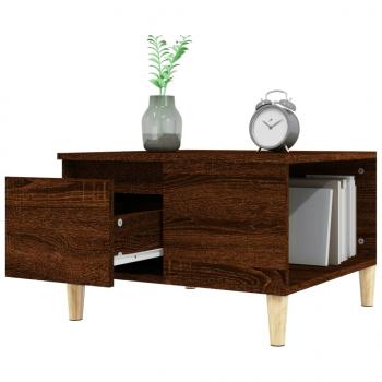 Couchtisch Braun Eichen-Optik 55x55x36,5 cm Holzwerkstoff