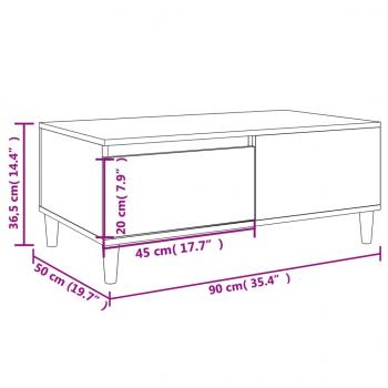 Couchtisch Schwarz 90x50x36,5 cm Holzwerkstoff