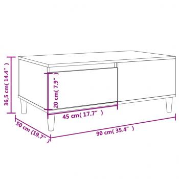 Couchtisch Sonoma-Eiche 90x50x36,5 cm Holzwerkstoff