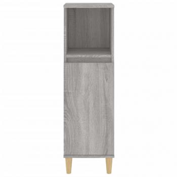 Badschrank Grau Sonoma 30x30x100 cm Holzwerkstoff