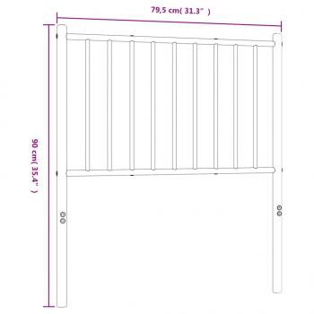 Kopfteil Metall Schwarz 75 cm