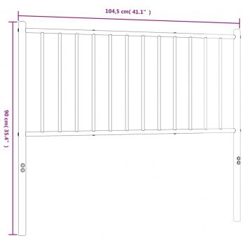 Kopfteil Metall Schwarz 100 cm