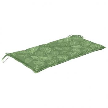 Gartenbank-Auflage Blattmuster 100x50x7 cm Oxford-Gewebe