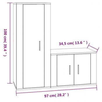 2-tlg. TV-Schrank-Set Sonoma-Eiche Holzwerkstoff 