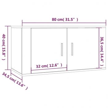 3-tlg. TV-Schrank-Set Hochglanz-Weiß Holzwerkstoff