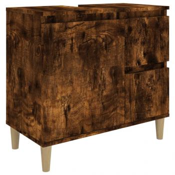 Badschrank Räuchereiche 65x33x60 cm Holzwerkstoff