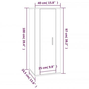 3-tlg. TV-Schrank-Set Braun Eichen-Optik Holzwerkstoff