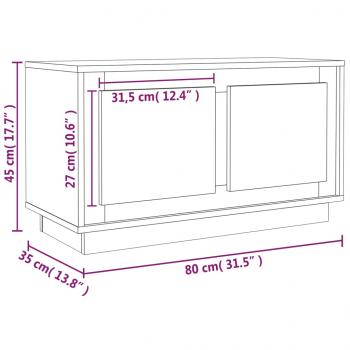 TV-Schrank Braun Eichen-Optik 80x35x45 cm Holzwerkstoff