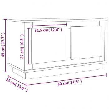 TV-Schrank Weiß 80x35x45 cm Holzwerkstoff