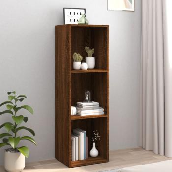 ARDEBO.de - Bücherschrank/TV-Schrank Braun Eichen-Optik 36x30x114 cm