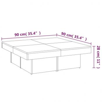 Couchtisch Braun Eichen-Optik 90x90x28 cm Holzwerkstoff