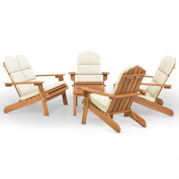 5-tlg. Garten-Lounge-Set Adirondack Massivholz Akazie