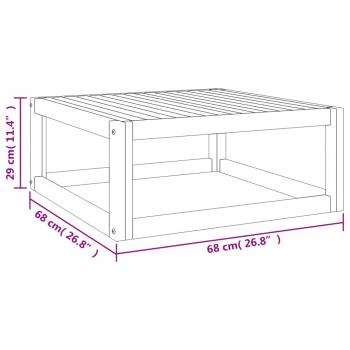 5-tlg. Garten-Lounge-Set mit Hellgrauen Kissen Massivholz