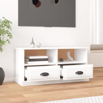 TV-Schrank Hochglanz-Weiß 93x35,5x45 cm Holzwerkstoff