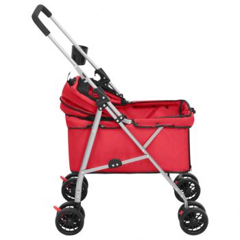 Hundewagen Faltbar Rot 76x50x100 cm Oxford-Gewebe