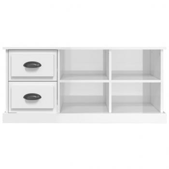 TV-Schrank Hochglanz-Weiß 102x35,5x47,5 cm Holzwerkstoff