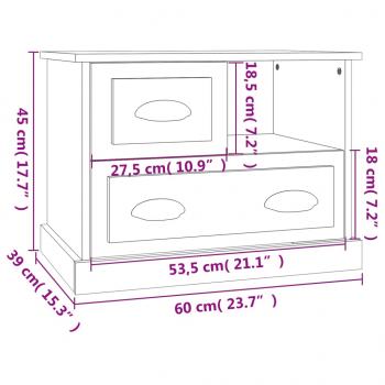 Nachttisch Betongrau 60x39x45 cm