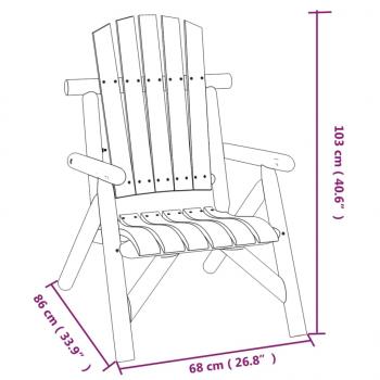 Gartenstuhl 68x86x103 cm Massivholz Fichte