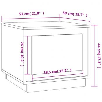 Couchtisch Hochglanz-Weiß 51x50x44 cm Holzwerkstoff