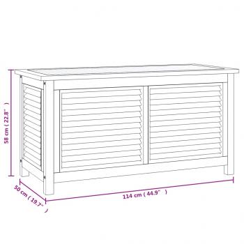 Gartenbox mit Beutel 114x50x58 cm Massivholz Teak