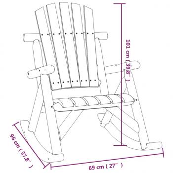 Garten-Schaukelstuhl 69x96x101 cm Massivholz Fichte