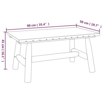 Couchtisch 90x50x41 cm Massivholz Fichte 