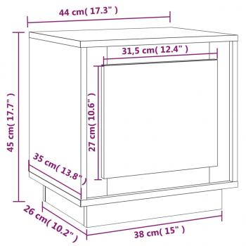 Nachttisch Betongrau 44x35x45 cm Holzwerkstoff