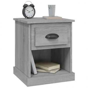 Nachttische 2 Stk. Grau Sonoma 39x39x47,5 cm Holzwerkstoff