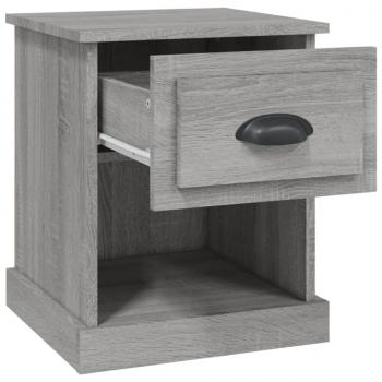 Nachttische 2 Stk. Grau Sonoma 39x39x47,5 cm Holzwerkstoff