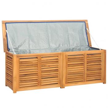 Gartenbox mit Beutel 150x50x53 cm Massivholz Teak