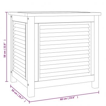 Gartenbox mit Beutel 60x50x58 cm Massivholz Teak