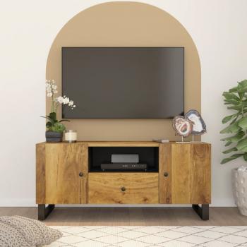 ARDEBO.de - TV-Schrank 105x33,5x46 cm Massivholz Mango & Holzwerkstoff