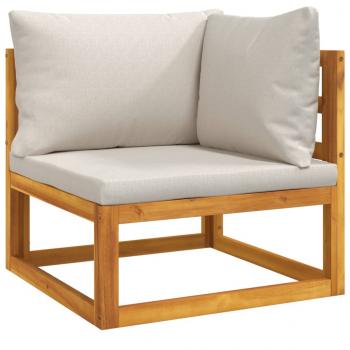 2-tlg. Garten-Sofa-Set mit Kissen Massivholz Akazie